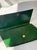 Modern Vintage Kelly Green Leather Mid Century Envelope Clutch Purse by Vailerie For Sale - Image 3 of 6