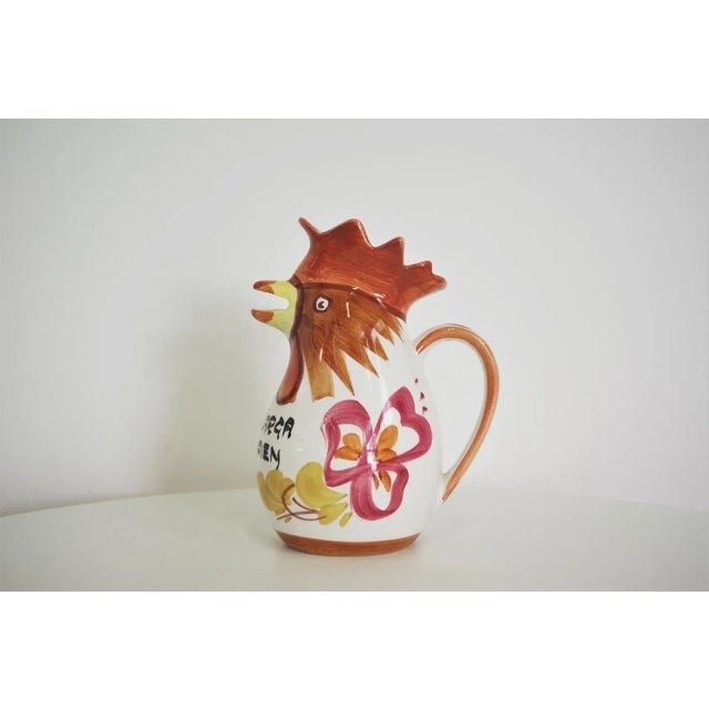 Orange Rooster-Shaped Jug from Bassano, 1970s For Sale - Image 8 of 10