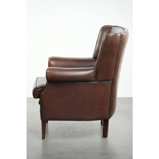 Sheepskin Wing Lounge Chair For Sale - Image 5 of 13