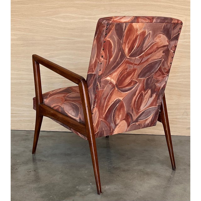 Mid 20th Century Pair of Scandinavian Mid-Century Modern Colorful Teak Club Armchairs For Sale - Image 4 of 18