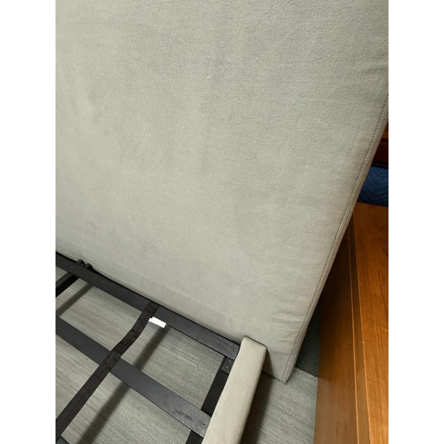 California King Restoration Hardware Linen Bed Frame For Sale - Image 11 of 12