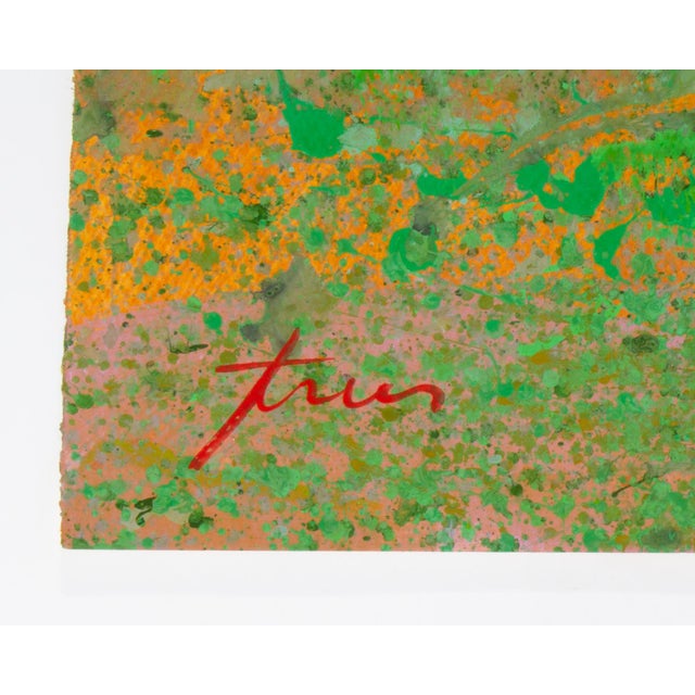 Green 1980s “Trees” Abstract Acrylic Landscape Diptych by Harry Hilson For Sale - Image 8 of 9