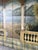 Wood Vintage Hand-Painted Four-Panel Folding Screen – Architectural Landscape Room Divider For Sale - Image 7 of 12