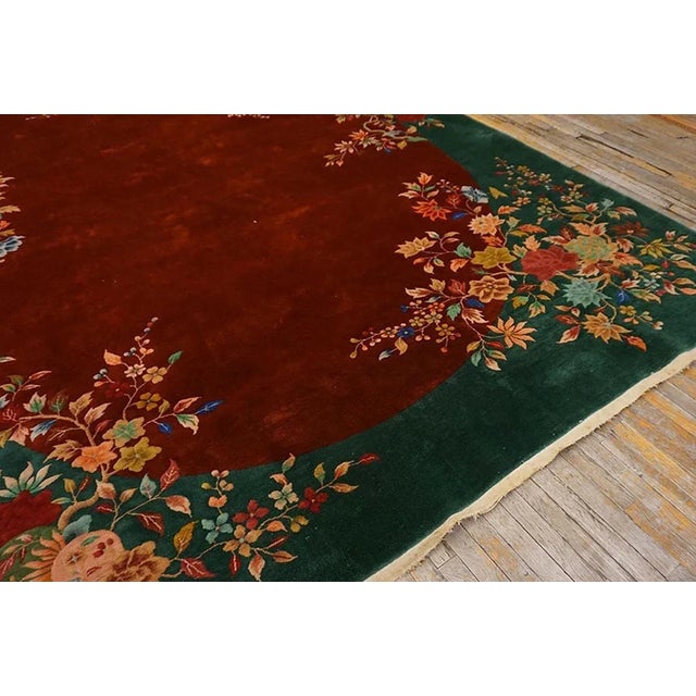 1920s Chinese Art Deco Carpet (9'10" x 13'6" - 300 x 410 ) For Sale In New York - Image 6 of 7