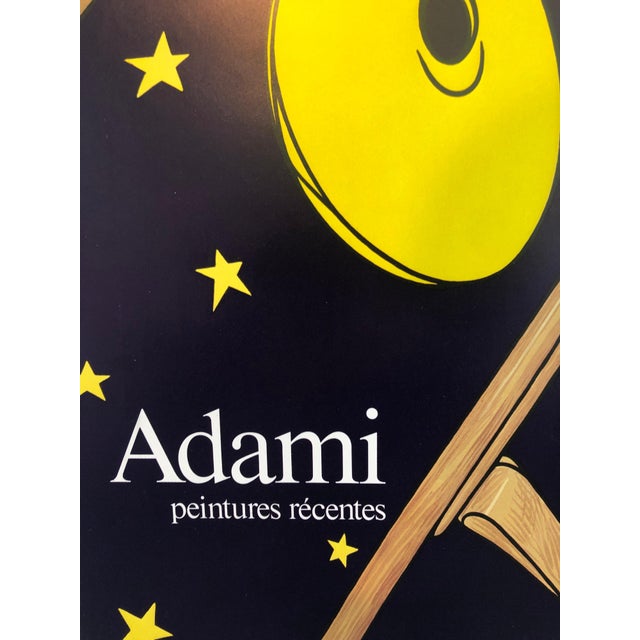 Valerio Adami, Italian Post Modern Pop Art Lithograph Vintage Poster Memphis Galerie Maeght, 1980 For Sale - Image 4 of 6