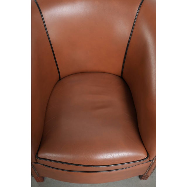 Cowhide Leather Club Chairs, Set of 2 For Sale - Image 6 of 14