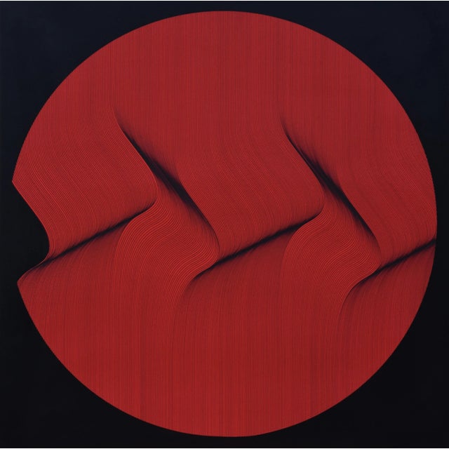 Roberto Lucchetta, Rosso Nero - Geometric Abstract Painting, 2018 For Sale In New York - Image 6 of 6