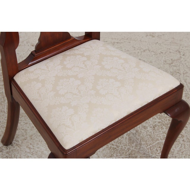 Set of 10 Henkel Harris Cherry Queen Anne Dining Room Chairs For Sale - Image 9 of 18