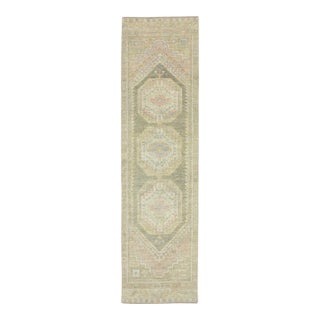 Turkish Oushak Runner Rug 2'9" x 10'3" #17496 For Sale