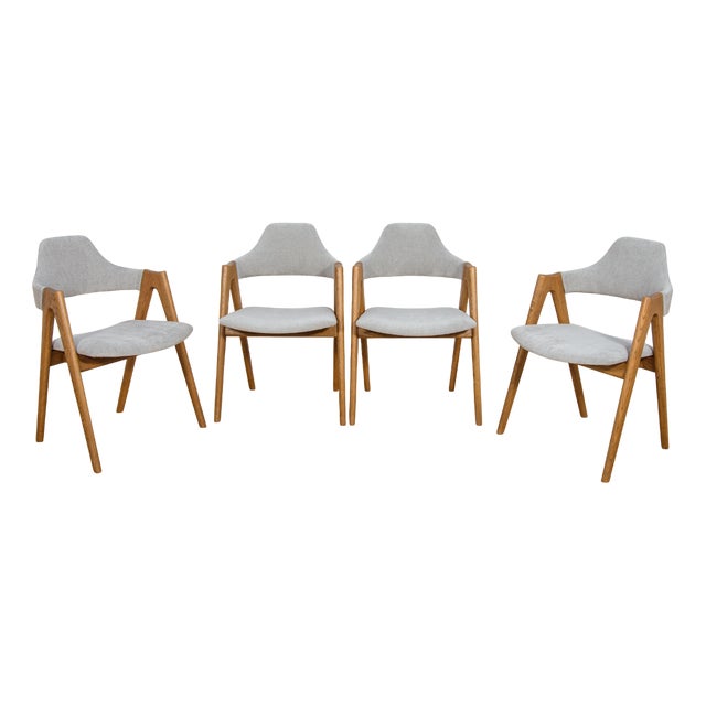 Compass Dining Chairs by Kai Kristiansen for Sva Møbler, 1960s, Set of 4 For Sale