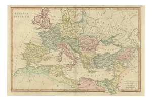 Roman Empire Map by Wilkinson, London, 1817