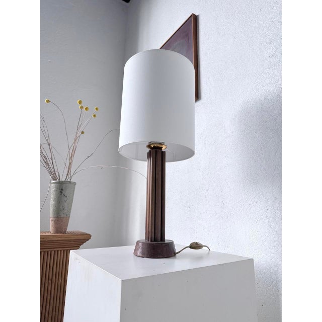 Vintage Art Deco Oak Desk Lamp, 1940s For Sale - Image 9 of 18