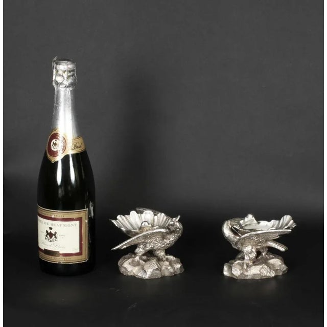 Antique Victorian Silver Plated Eagle Salts, 1800s, Set of 2 For Sale - Image 13 of 15