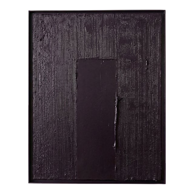 'Center Disruption' in Plum Original Painting by Victoria Holly, the Holly Collective For Sale