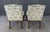 Baker Furniture Company Late 20th Century Pair of Baker Furniture Attributed Stately Homes Gainsborough Arm Chairs in Green & Blue For Sale - Image 4 of 11