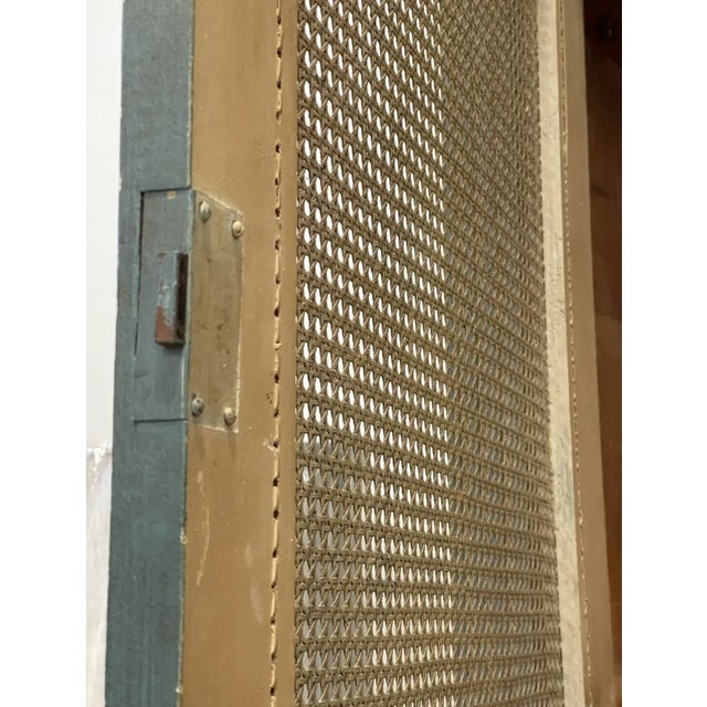 Oversized French Blue Mirrored Armoire With Shelves and Drawers Circa 1860s For Sale - Image 9 of 12