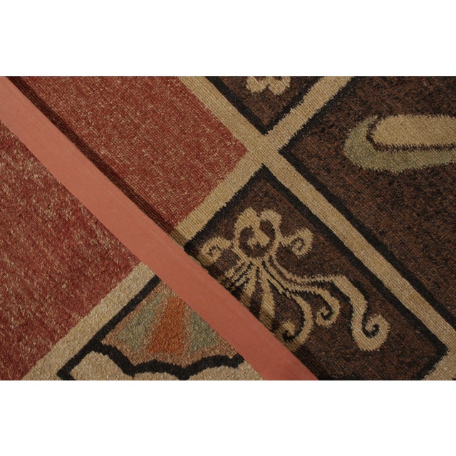 Beige Beige Brown 18th-Century European Style Contemporary Flat Weave by Rug & Kilim For Sale - Image 8 of 8