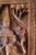 Vintage Southeast Asian Carved Teak Elephant & Temple Relief on Silk For Sale - Image 9 of 16