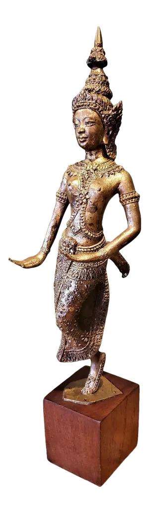 Early 20c Gilt Metal Thai Khon Dancer