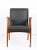 Italian Black Leather & Walnut Armchair by Malatesta & Mason, 1950s For Sale - Image 12 of 18
