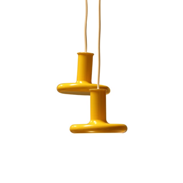 Optima Lamp in Yellow Metal by Hans Due for Fog & Mørup, 1970s For Sale - Image 6 of 16