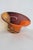 Glass Teleflora Hand Blown Tri Color Florist Bowl Orange Amber Purple Art Glass 4859b For Sale - Image 7 of 10