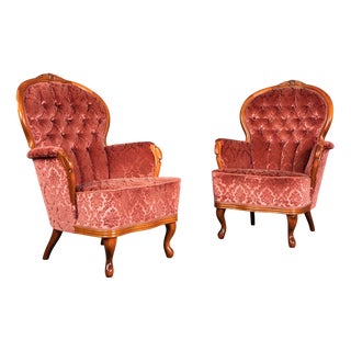Baroque-Style Armchairs, Late 20th Century, Set of 2 For Sale