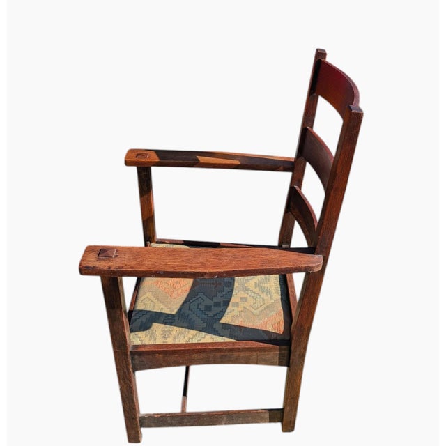 Stickley Charles Stickley Oak Armchair Circa 1909 For Sale - Image 4 of 18