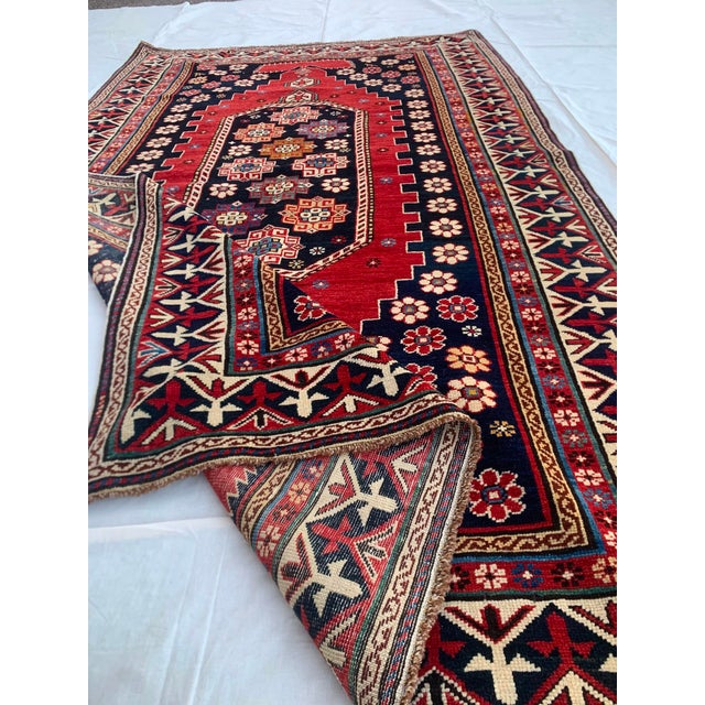 Antique Shahnazari Shirvan Caucasian Rug 3'9" X 6'4" Circa 1870 For Sale In Washington DC - Image 6 of 14