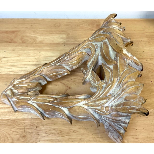 Pair of Serge Roche–Style Palmette Wall Brackets / Shelves For Sale - Image 9 of 18