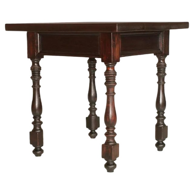19th-Century Occasional Umbertino Square Table For Sale