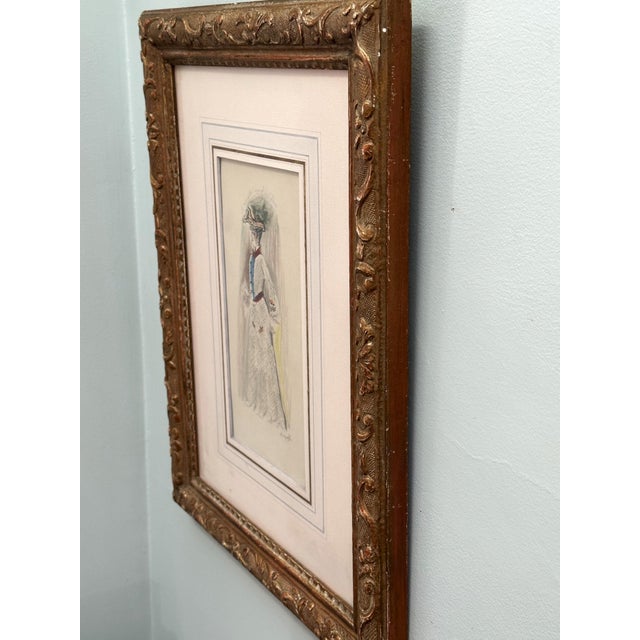 Original framed sketch titled “La réussite dépend de l’allure” (“Success depends on bearing/style”) by Alexis Paul...