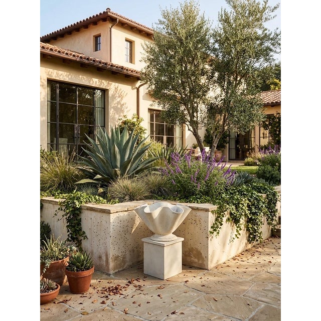 Cream 1990s Cast Iron Planter on Base Inspired by Willy Guhl For Sale - Image 8 of 12