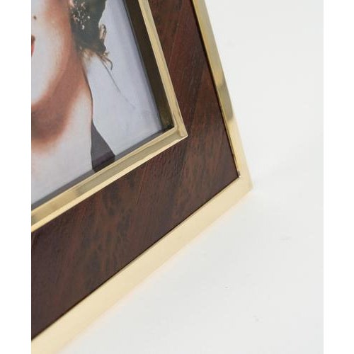 Mid-Century Modern Italian Picture Frame in Brass and Glass, 1970s For Sale - Image 10 of 14
