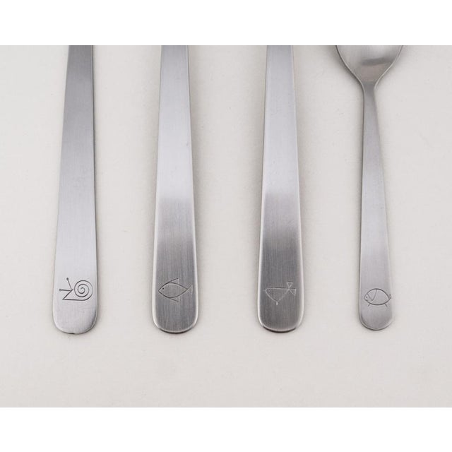 Mono Petit Childrens Cutlery by Peter Raacke for Mono, 1959, Set of 4 For Sale - Image 7 of 11