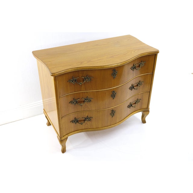 Rococo Style Elm Dresser, Sweden, 1950s For Sale - Image 9 of 12