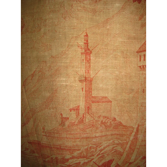 French Toile Wall Hanging Tapestry Harbor Scene 18 Century For Sale - Image 14 of 16