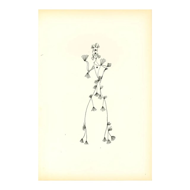 Bruno Capacci, Composition of Diodora, Original Lithograph, 1950s For Sale