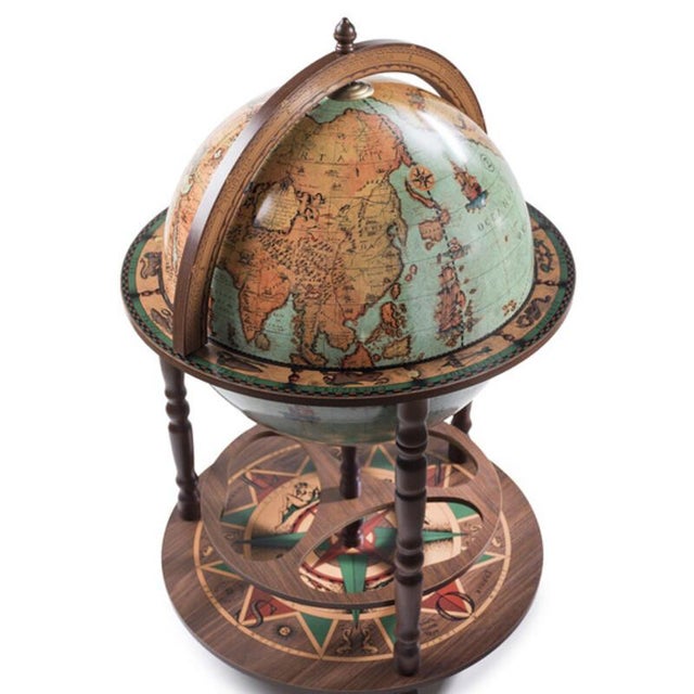 Contemporary Calypso Lagoon Globe Bar by Zoffoli Mappamondi For Sale - Image 3 of 9