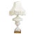 Oversize Italian Alabaster Urn Lamp & Original Shade For Sale