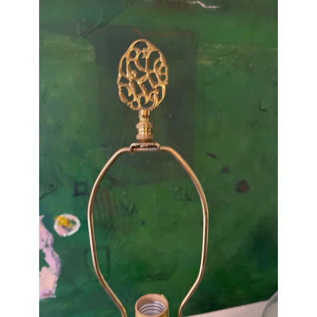 Red Vintage Red and Gold Asian Lamp For Sale - Image 8 of 10