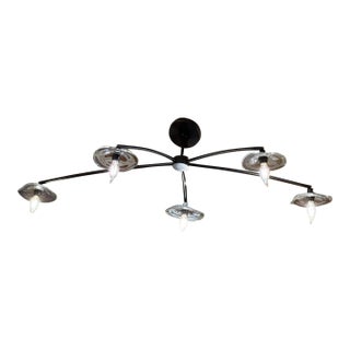 Restoration Hardware Lily Smoke Glass Chandelier For Sale