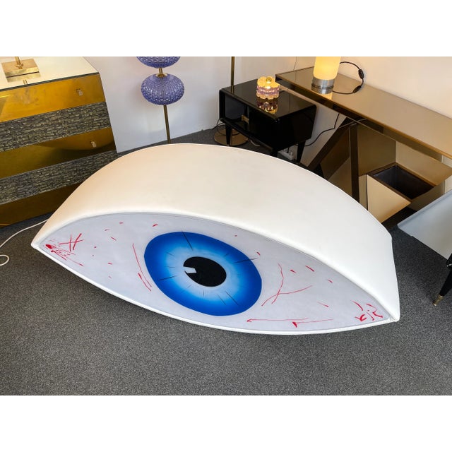 Mid-Century Modern 1990s Bench Eye Le Temoin by Man Ray for Studio Simon For Sale - Image 3 of 11