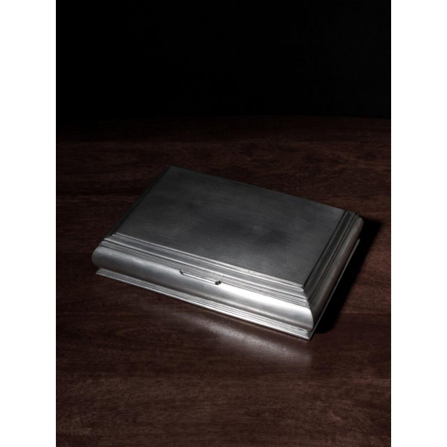 Svenskt Tenn Art Deco Pewter Jewellery Casket by J. L. Hultman for Svenskt Tenn, Sweden, 1930s For Sale - Image 4 of 7