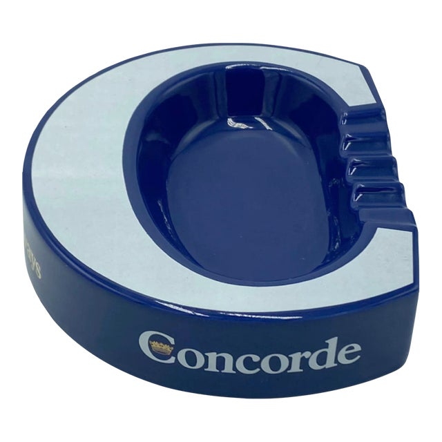 Vintage Concorde British Airways Ceramic Ashtray For Sale
