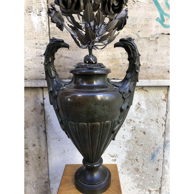 Antique Bronze Vase For Sale - Image 5 of 10