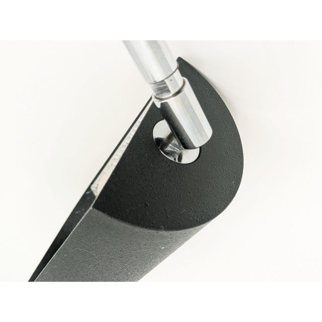 Black and Chrome Plated Metal Adjustable Snodo Wall Lamp by S. Mazza for Quattrifoglio, 1970s For Sale - Image 10 of 15
