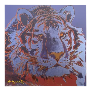 Andy Warhol Vintage 1986 Lmtd Edtn Endangered Species Large Fine Art Lithograph Print " Siberian Tiger " 1983
