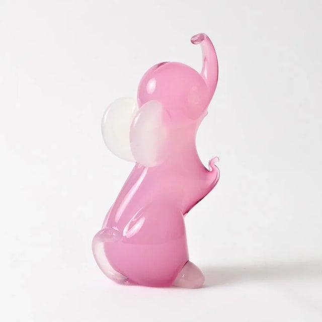 Pink Alabastro Glass Elephant Figurine attributed to Archimede Seguso, 1950s For Sale - Image 10 of 13