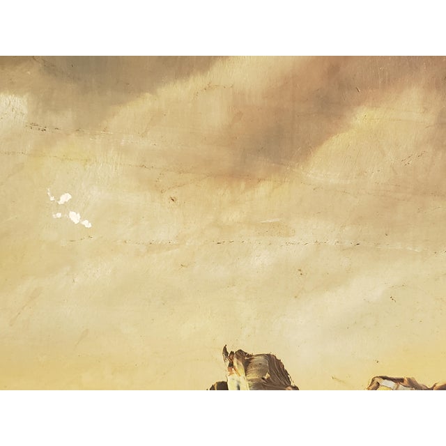 Mid 20th Century "Desert Solitude" – Large Mid-Century Western Surrealism Oil Style of James Sims For Sale - Image 5 of 11